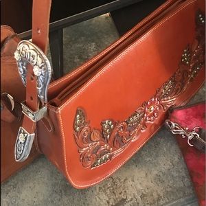 Western tooled purse